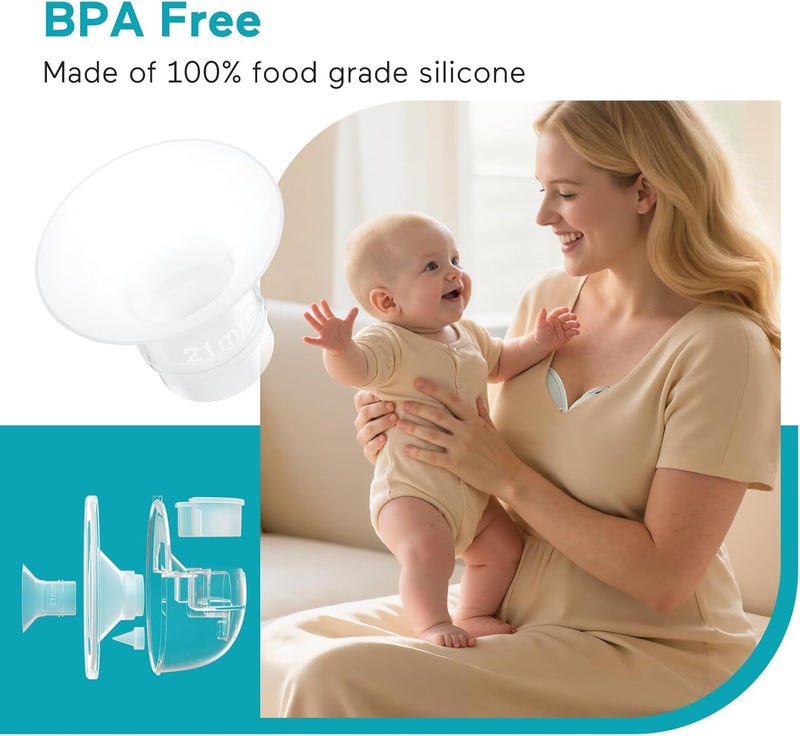 Paruu P16 Flange Insert 21mm, Original Replacement Only for P16 Wearable Breast Pump, 4 Pack Original Accessories - Image 4